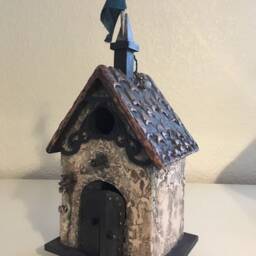 stucco Spirit - Angel House.mixed Media By Tazz. Created To Let Your Angels Know They Are Welcome.genuine Angelite Bead Included - thumbnail 3