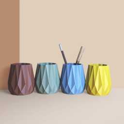 Pencil Potdesk Organizer Made With Recycled Materials, Idea For Office Accessories, Storage & Decoration, Scandinavian Design, Gift Home - thumbnail 3