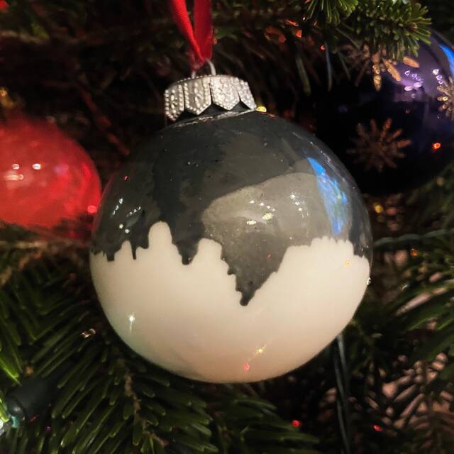 Landscape Pattern Christmas Bauble - image 1