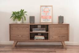 Tv Unit - Whisky -- Media, Hi-Fi Stand, Sideboard Handmade 100% Solid Oak - thumbnail 1