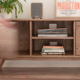 Tv Unit - Whisky -- Media, Hi-Fi Stand, Sideboard Handmade 100% Solid Oak - thumbnail 3
