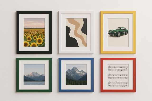 Natural Wood Photo Frame Deep Box Style With White Mount - image 1