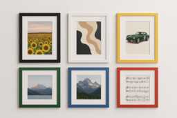 Natural Wood Photo Frame Deep Box Style With White Mount - thumbnail 1