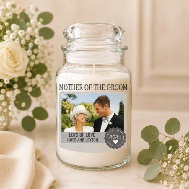 Candle Label- Mother Of The Groom Gift - Label -Candle Gift -Mother Budget