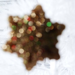 Glitter Resin Snowflakes Funky Christmas Tree Ornaments - Set Of 6 - thumbnail 4