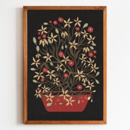Art Print Keep Growing, Vintage Botanical Illustration, Dark Flowers Wall - thumbnail 2