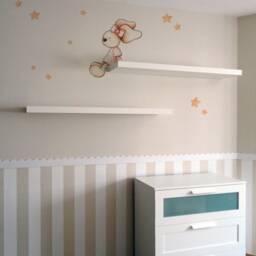 Bunny Sitting On Bookshelf Wall Decal. Nursery Sticker. Rabbit Wall Decal, Rabbit, Sticker Decor, Art - thumbnail 3