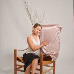 22 Momme Mulberry Silk Pillowcase With Piping & Flap - Natural, Hypoallergenic - thumbnail 4