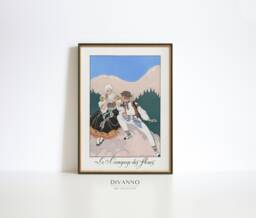 George Barbier Art Deco Print, Traditional Costume Exhibition Poster - thumbnail 1