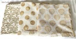 "Exclusive Metallic Print Curtains Gold Foil Print Cotton Luxurious Drapes Window Covers Home Decor 43"" X 90"