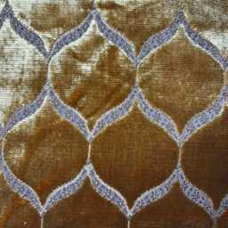Gold Cut Velvet Throw Pillow, Art Deco Cushion - 60x60 cm - thumbnail 3