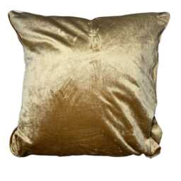 Gold Cut Velvet Throw Pillow, Art Deco Cushion - 60x60 cm - thumbnail 2