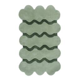 Sculpted Edge Hand Tufted Rug, Wavy Wool Area Rug Irregular Shape - thumbnail 2