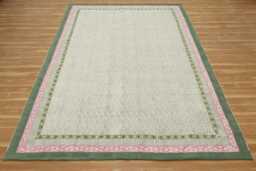 Handmade Block Printed Cotton Area Rug Boho Hallway Runner - thumbnail 1