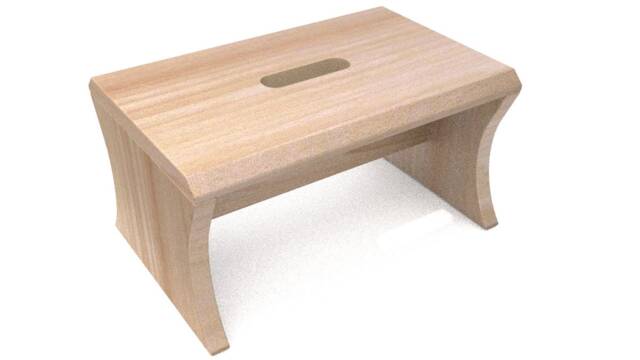 Stool Made Of Wood, Hardwood, Beech, Stable & Tip-Proof, Oiled New - image 1
