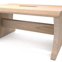 Stool Made Of Wood, Hardwood, Beech, Stable & Tip-Proof, Oiled New - thumbnail 4