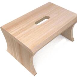 Stool Made Of Wood, Hardwood, Beech, Stable & Tip-Proof, Oiled New - thumbnail 2
