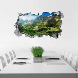 Green Mountains - Wall Decal 3D Wallpaper Wall Decals Printed Art Sticker Sku Gm3Dm - thumbnail 2