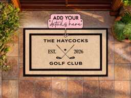 Personalised Family Threshold Doormat, Weather Resistant Rug