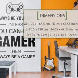Always A Gamer Wall Decal Video Game Room Decor - thumbnail 2