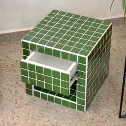 Tiled Nightstand With Drawer, Nitestand L - thumbnail 3