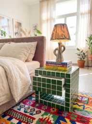 Tiled Nightstand With Drawer, Nitestand L - thumbnail 1