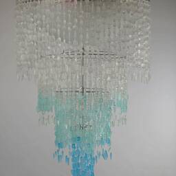 Sea Glass Chandelier Coastal Beach House Lighting, 42 - thumbnail 3