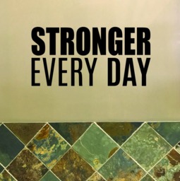 Fitness Wall Decal, Gym Design Ideas, Decor. Stronger Every Day - thumbnail 1