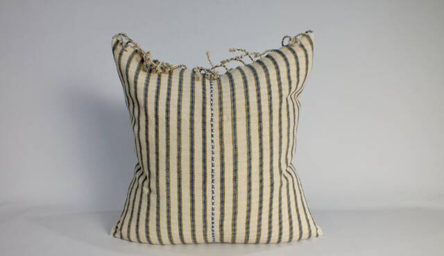 Blue White Karen Hand Woven Fabric Pillowcase Hmong Throw Cushions Ethnic Fabrics Decorative Sofa Pillows - image 1