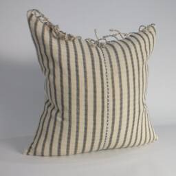 Blue White Karen Hand Woven Fabric Pillowcase Hmong Throw Cushions Ethnic Fabrics Decorative Sofa Pillows - thumbnail 2