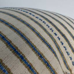 Blue White Karen Hand Woven Fabric Pillowcase Hmong Throw Cushions Ethnic Fabrics Decorative Sofa Pillows - thumbnail 4