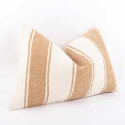 Handwoven Turkish Kilim Pillow Cover Vintage Wool Aztec Lumbar Cushion, 16x24 - thumbnail 3