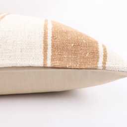 Handwoven Turkish Kilim Pillow Cover Vintage Wool Aztec Lumbar Cushion, 16x24 - thumbnail 4