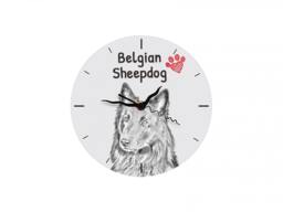 Belgian Sheepdog, Free Standing Mdf Floor Clock With An Image Of A Dog - thumbnail 1