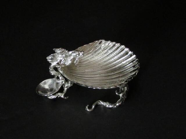 Small Salt Cellar With Fish Spoon For One Person - image 1