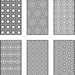 6 Arabic Room Divider, Privacy Screen, Partition, Set# 3 Wall Hanging, Stencil, Laser, Cnc, Plasma, Cricut File Cdr, Svg, Dxf, Ai, Eps, Jpg - thumbnail 3
