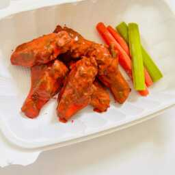 Take Out Hot Wings Wall Hanging/ Dopamine Decor/ Maximalist Fake Food/ Food Pop Art/ Sculpture/ Funky Decor/Kitchen - thumbnail 3