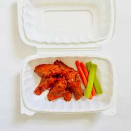 Take Out Hot Wings Wall Hanging/ Dopamine Decor/ Maximalist Fake Food/ Food Pop Art/ Sculpture/ Funky Decor/Kitchen - thumbnail 2