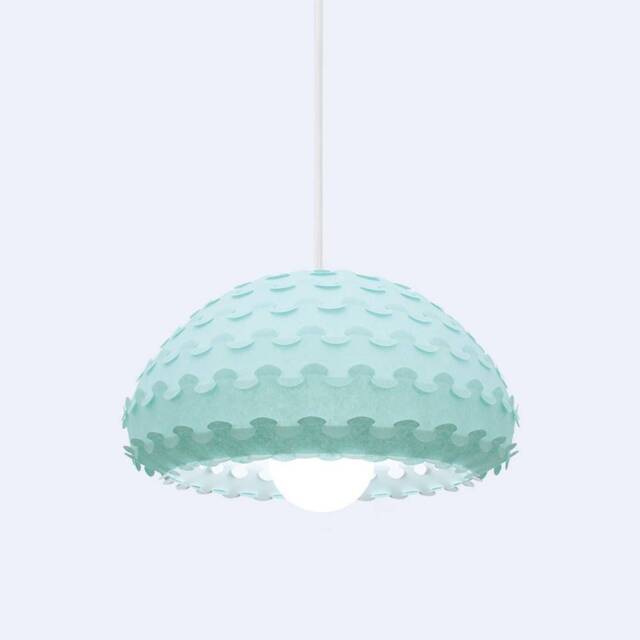 Mint Green Paper Pendant Lamp - Kasa M Light - image 1