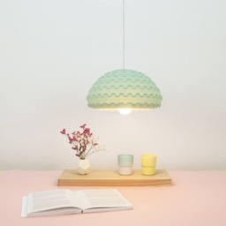Mint Green Paper Pendant Lamp - Kasa M Light - thumbnail 2