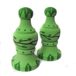 Finials - Pair Of Custom Hand Painted For Curtain Rod Woodland Forest Or Any Theme