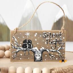 Silent Night Christmas Ornament For Couples, Love Birds in The Snow Ornament, Winter 5Th Anniversary Gift Him, Unique Engagement