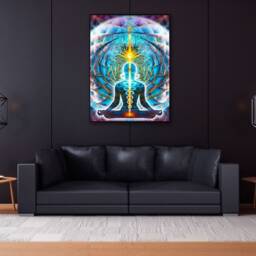 Galactic Body Tapestry Spiritual Cosmic Meditation Art Wall Hanging - thumbnail 2