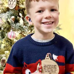 Personalised Ribbon Height Christmas Ornament, Hanging Stockings, Family Gift Decor, First Decoration, Names, 2021 2022 - thumbnail 3