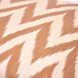 20x20 Saddle Brown Chevron Ikat Pillow Cover, Silk Cotton Cushion - thumbnail 4
