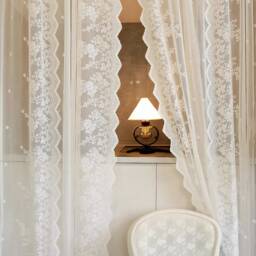 Romantic Floral Lace Sheer Curtains Shabby Chic Window Drapes - thumbnail 2