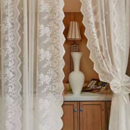 Romantic Floral Lace Sheer Curtains Shabby Chic Window Drapes