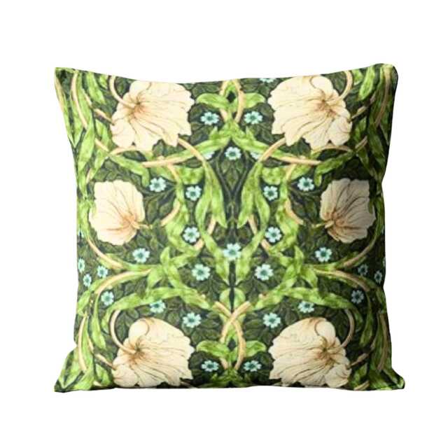 William Morris, Pimpernel, Midnight Fields, Cotton Velvet Cushion Cover, Throw Pillow Home Decor - image 1