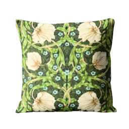 William Morris, Pimpernel, Midnight Fields, Cotton Velvet Cushion Cover, Throw Pillow Home Decor - thumbnail 1