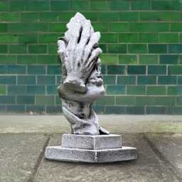 Handmade Face Palm Figurine Concrete Abstract Sculpture Modern Cement Decoration Stone Hand On Statue Minimalistic Ornament Gift - thumbnail 2